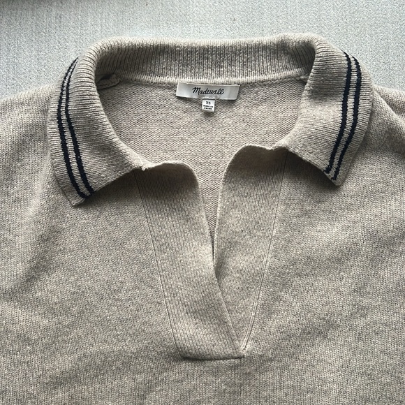 Madewell Tipped Davie Polo Sweater - Picture 6 of 8